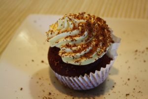 These red velvet cupcakes have the good icing, over which many a war has started