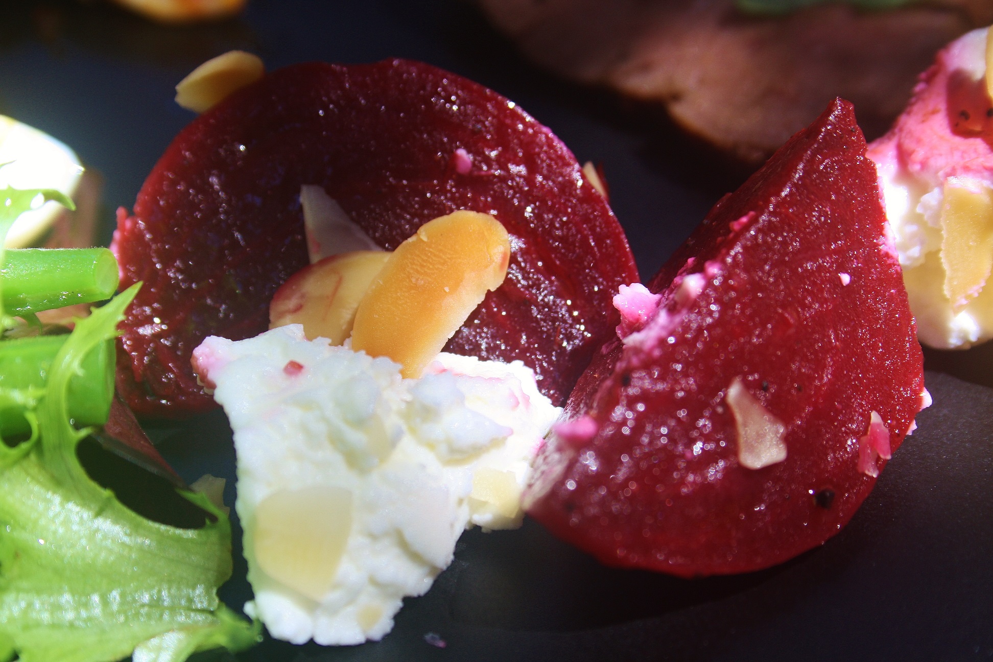 Vibrant beetroot and goat's cheese salad