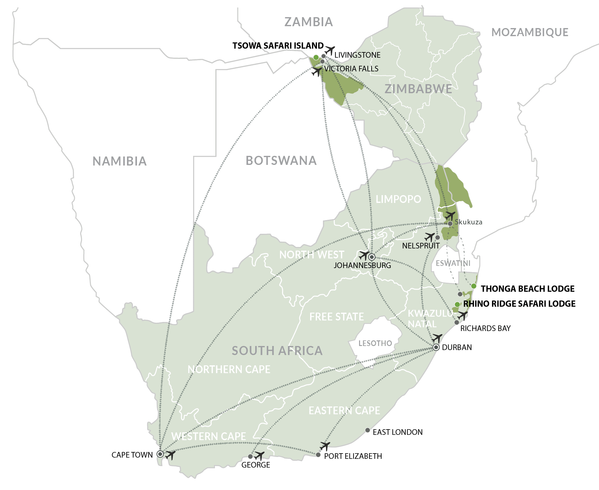 IAL MAPS - Southern Africa_Individual Lodges (1) IAL MAPS - Southern Africa_Individual Lodges (1)