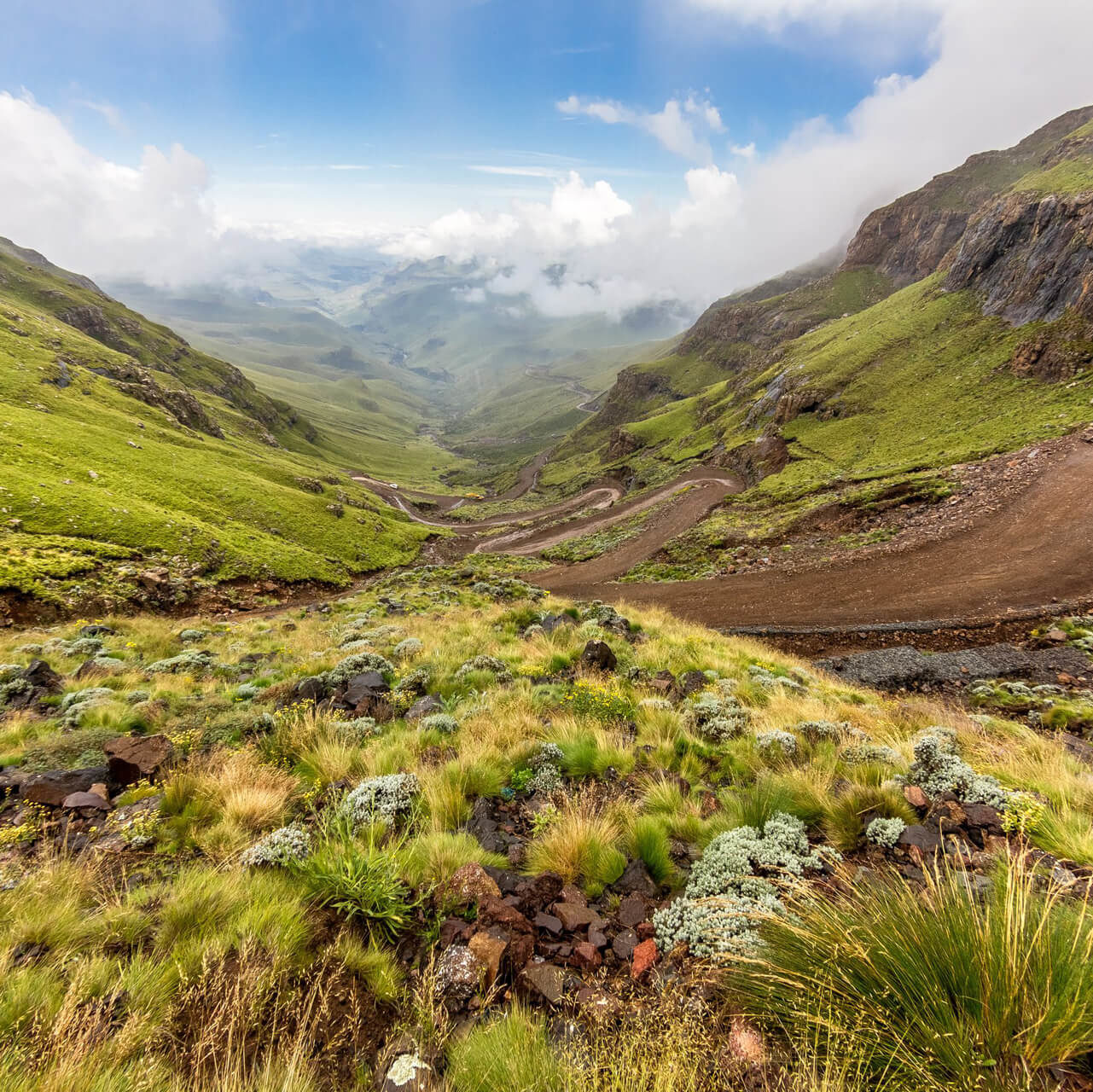 The Sani Pass going up to Lesotho