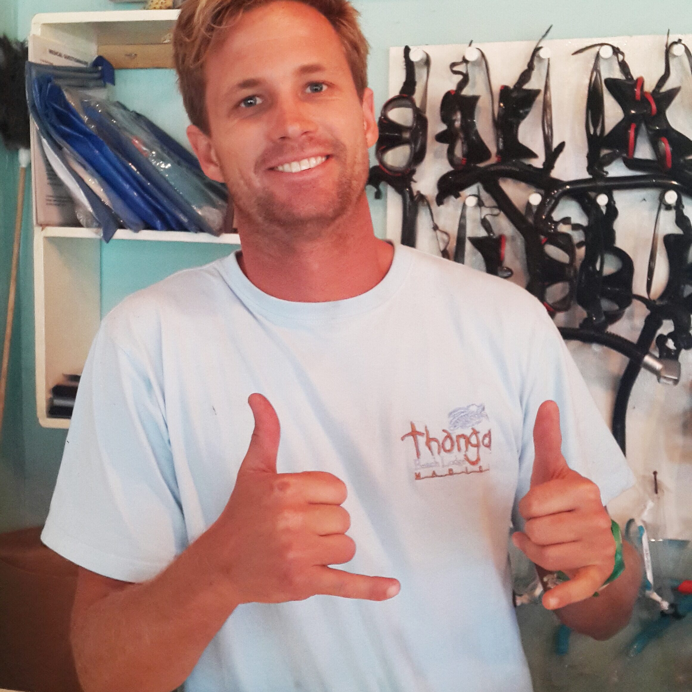 Clint Morkel (Manager of the Marine Centre, and skipper)